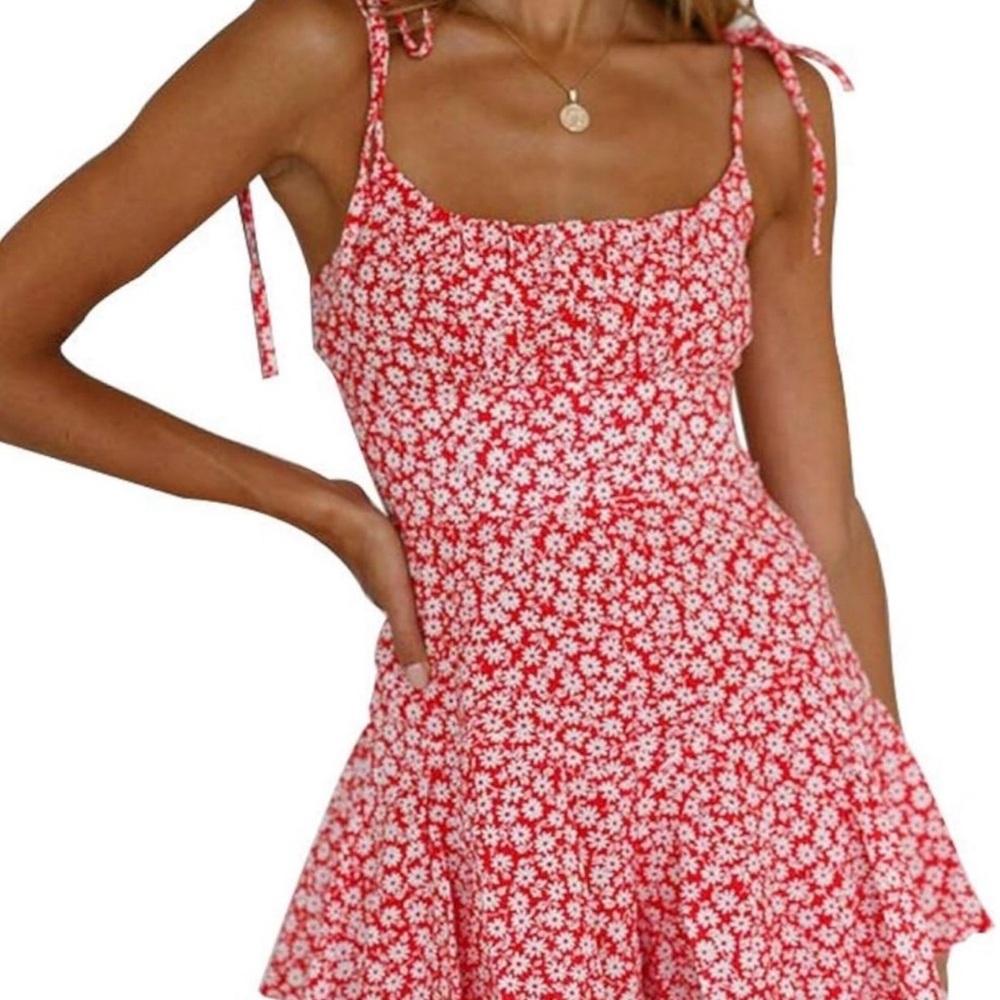 Red Floral Sundress